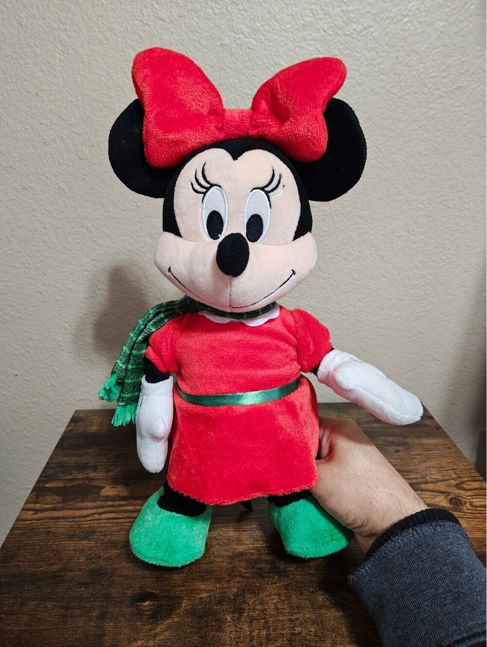 Disney 14" Christmas Minnie Mouse Animated Music Dancer Plush